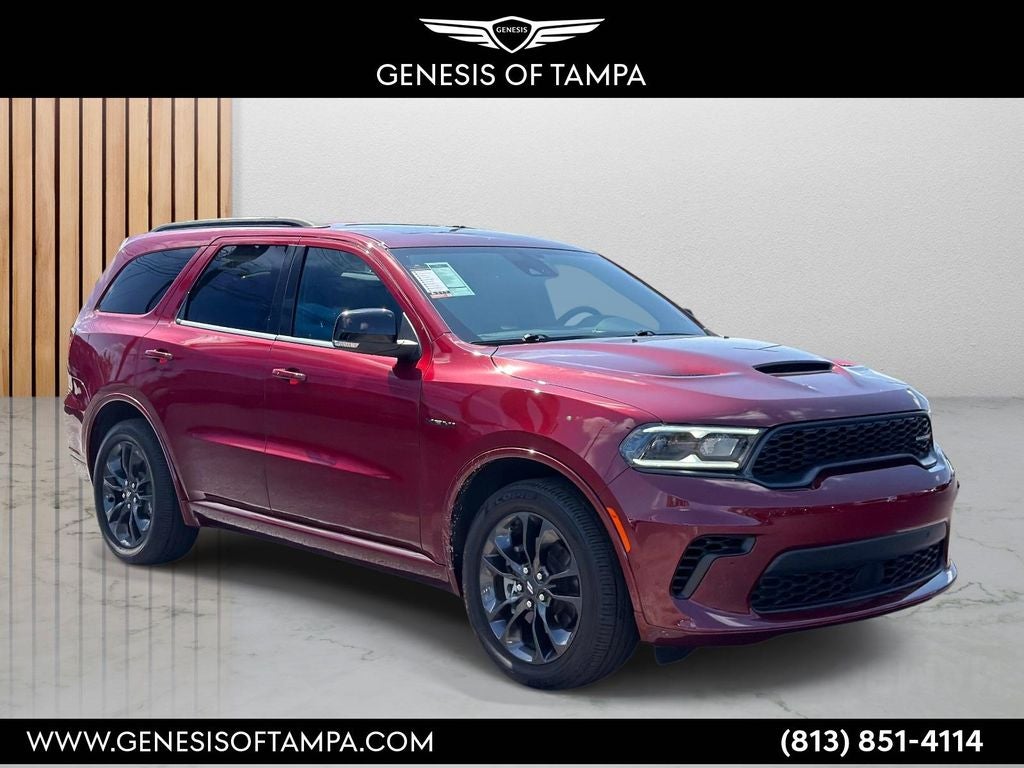2024 Dodge Durango R/T Plus in Octane Red Pearlcoat — front three-quarter view