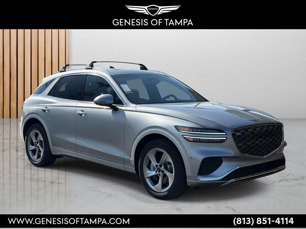 2026 Genesis GV70 2.5T Advanced in Savile Silver — front three-quarter view