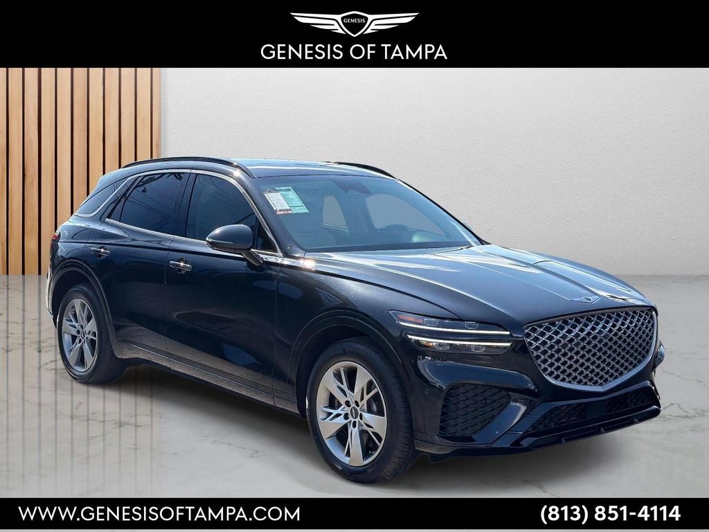 2023 Genesis GV70 3.5T Sport in Vik Black — front three-quarter view