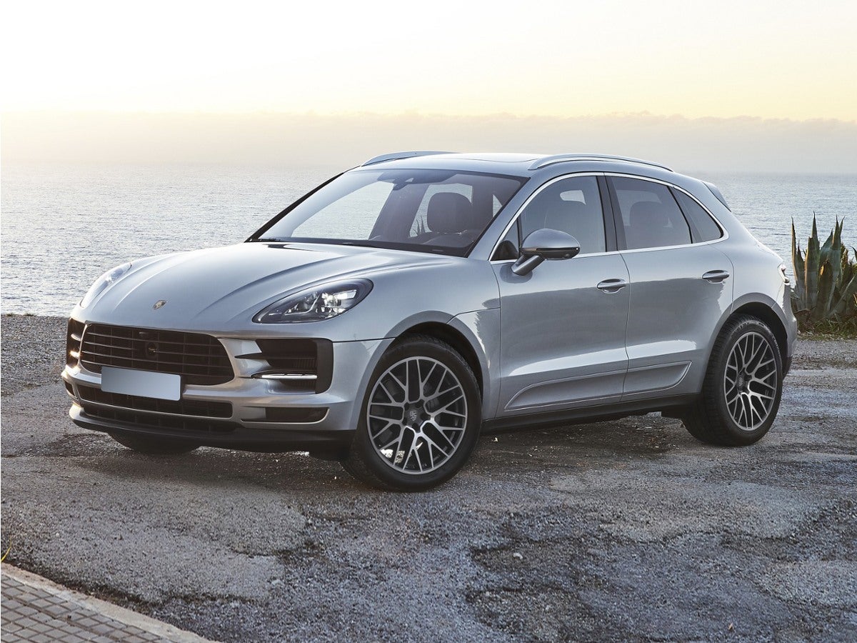 2020 Porsche Macan S in Silver — front three-quarter view